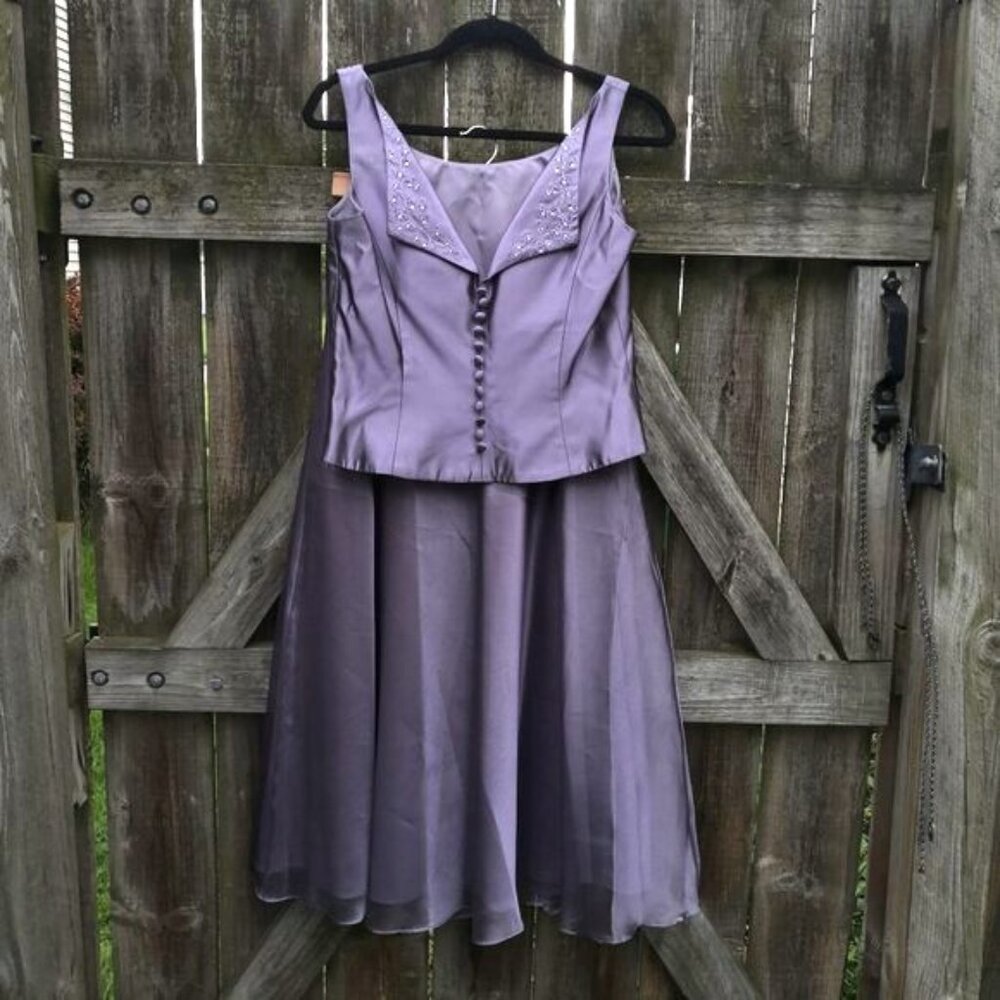 David’s Bridal Lavender Formal 2Pc Size Top 8 Skirt 6